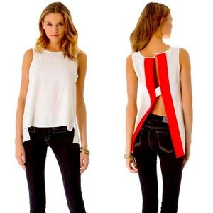 Parker Silk Raven Open Back Top XS